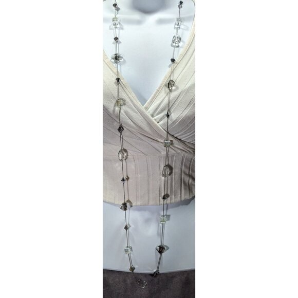 Premier Designs Sparkly Glass Cube Station Necklace - Picture 5 of 7